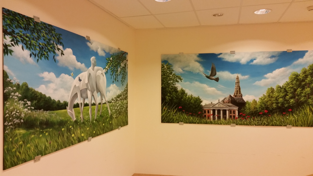 Muurschildering: Groningse iconen bij het UMC Groningen